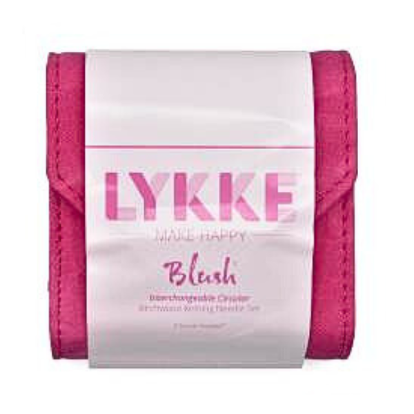 LYKKE Auswechselbare Rundstricknadelset, Blush, Starter Set, Fuchsia, 9 cm