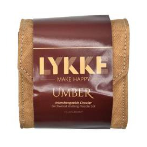 LYKKE Austauschbares Rundstricknadelset Umber, Starter Set, Tan, 9 cm