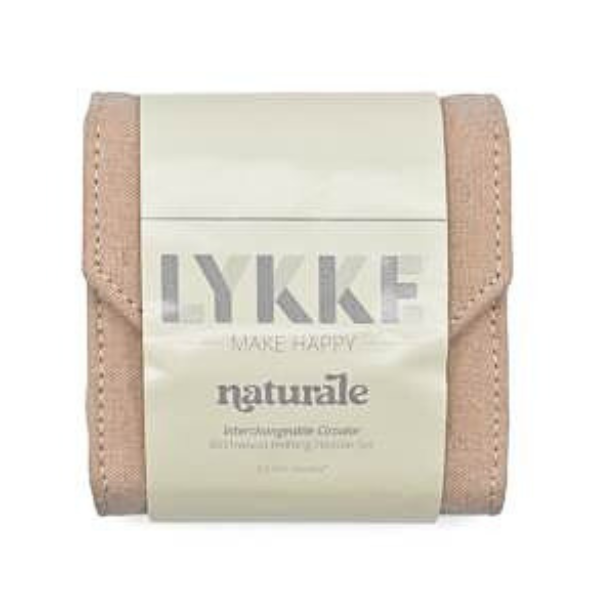 LYKKE Austauschbares Rundstricknadelset Naturale, Starter Set, Beige, 9 cm