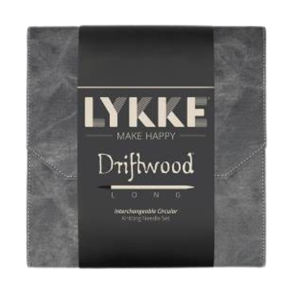LYKKE Austauschbares Rundstricknadel-Set Driftwood Long, Grau, Verschiedene Längen