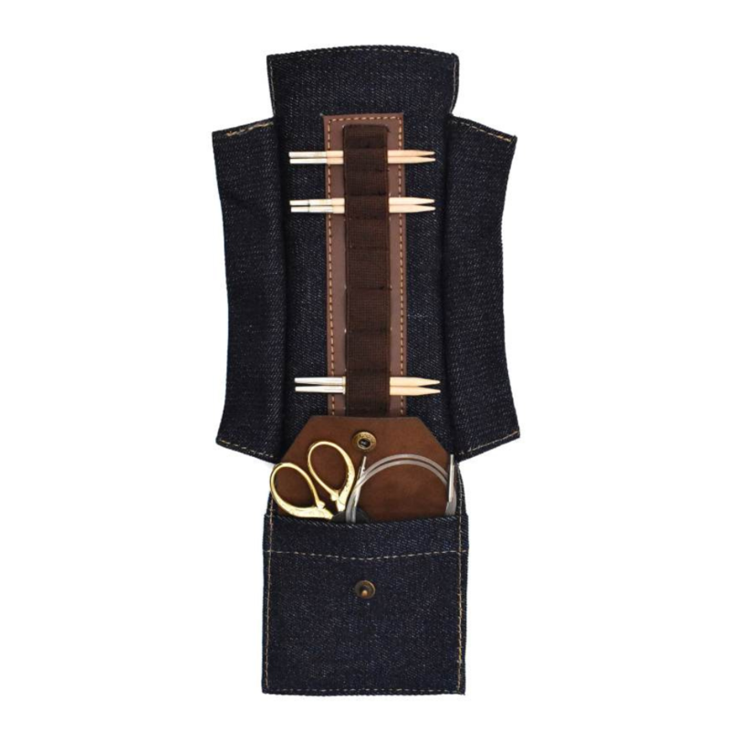 LYKKE Taylor Etui für auswechselbare Rundstricknadeln, 9 cm Schokolade