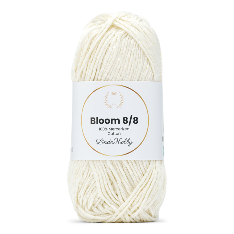 LindeHobby Bloom 8/8 Mercerized Cotton 30 Naturweiß
