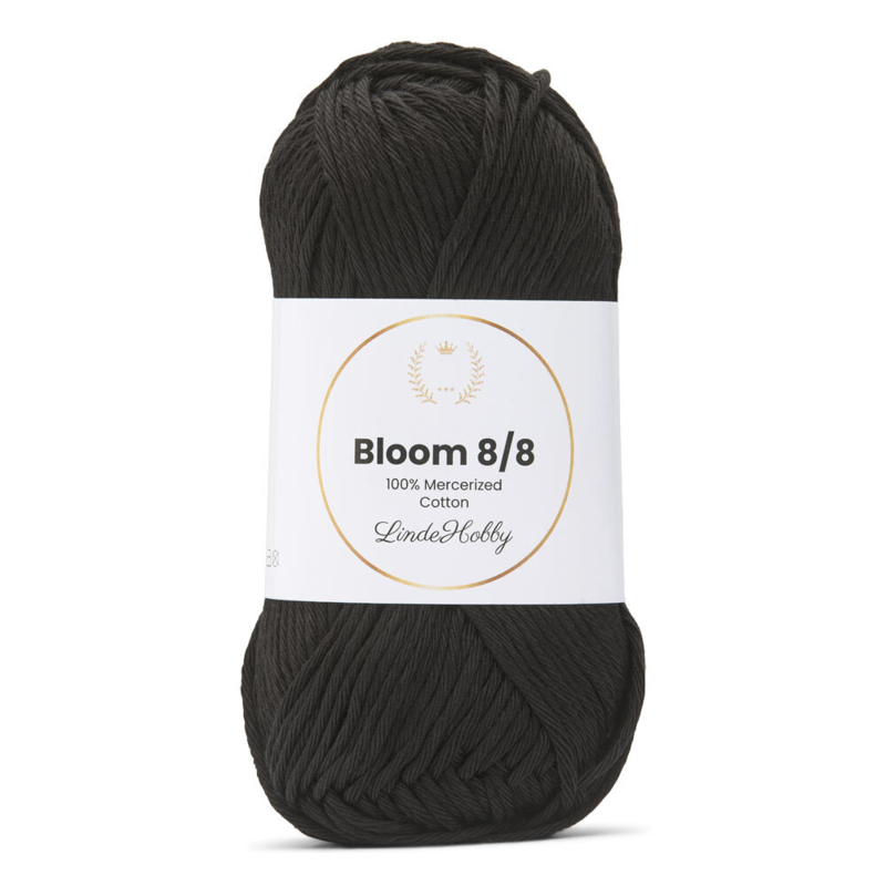 LindeHobby Bloom 8/8 Mercerized Cotton 01 Schwarz
