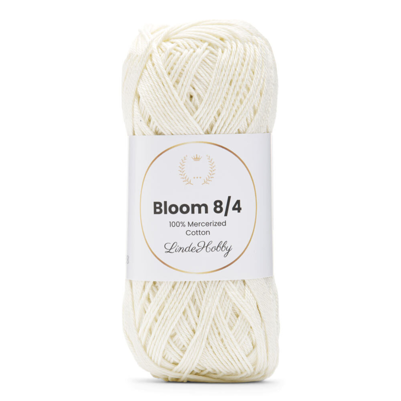 LindeHobby Bloom 8/4 Mercerized Cotton 30 Naturweiß