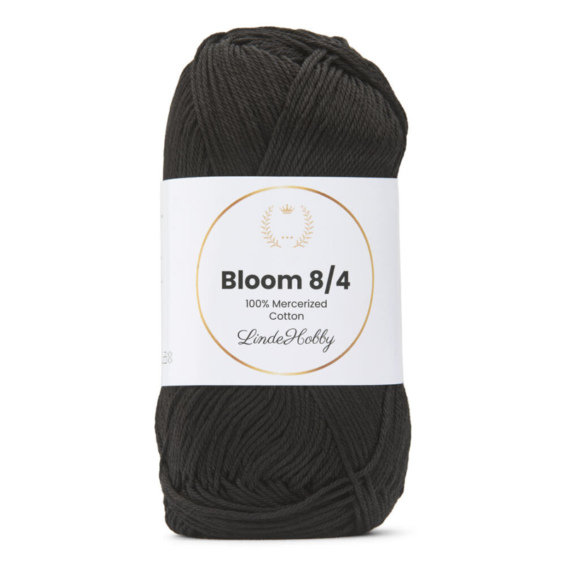 LindeHobby Bloom 8/4 Mercerized Cotton 01 Schwarz