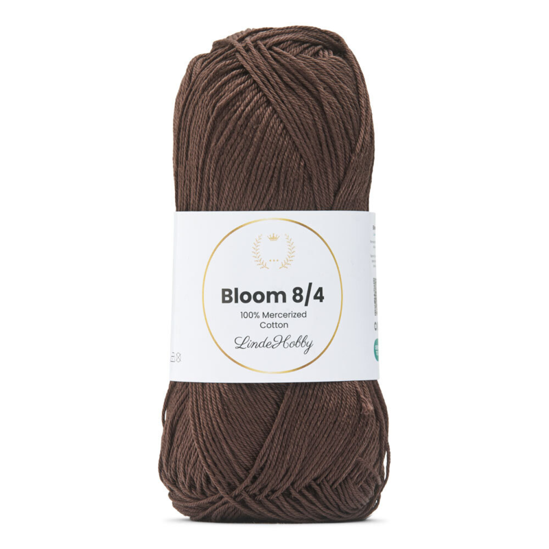 LindeHobby Bloom 8/4 Mercerized Cotton 08 Dunkelbraun
