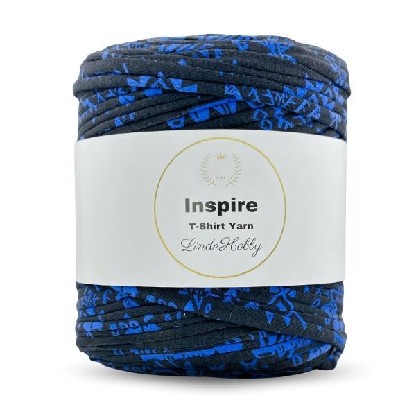 LindeHobby Inspire Print 129 129 Schwarz mit blauem Druck