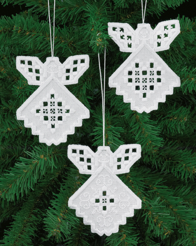 Stickset Weihnachts-Hardanger 3er-Pack 10 x 9 cm