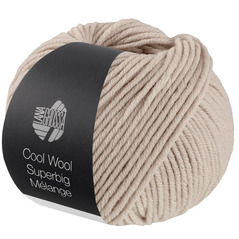 Lana Grossa Cool Wool Superbig 232 Graubeige meliert