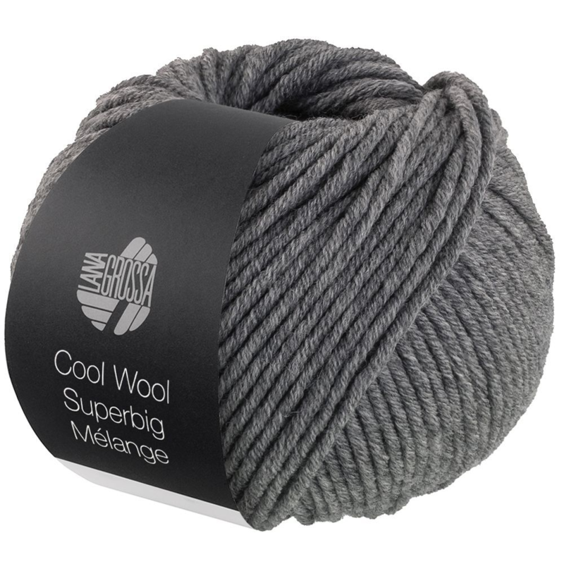 Lana Grossa Cool Wool Superbig 217 Mittelgrau meliert