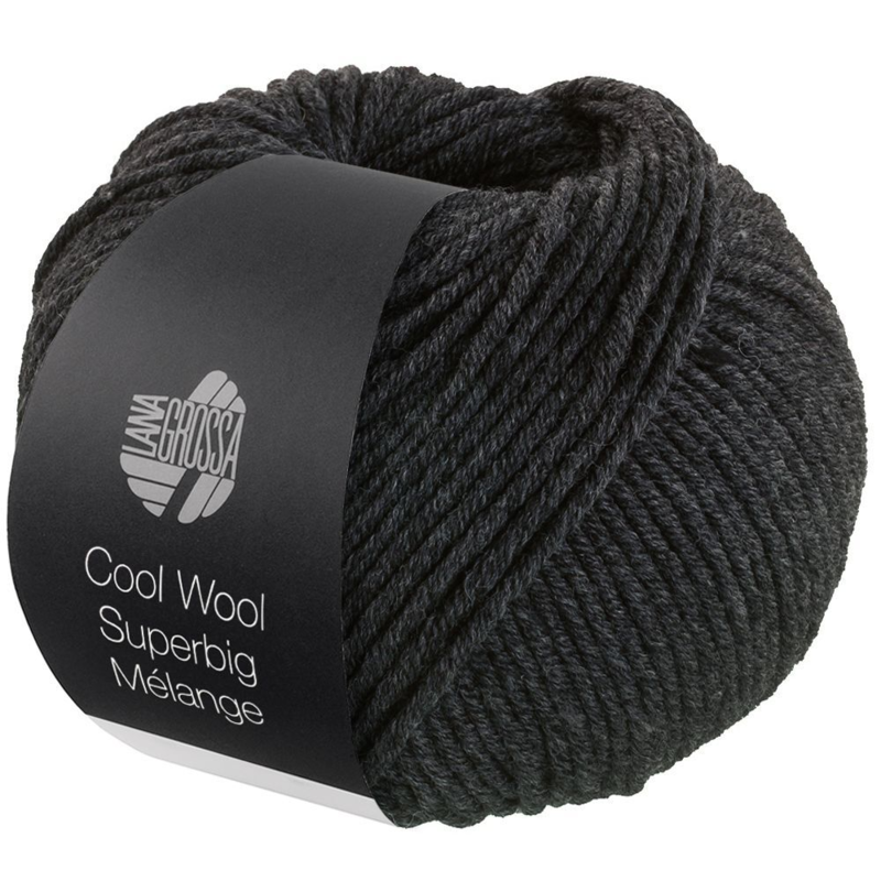 Lana Grossa Cool Wool Superbig 218 Dunkelgrau meliert