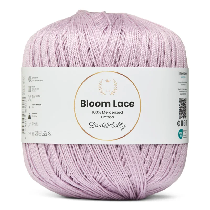 LindeHobby Bloom Lace Mercerized Cotton 26 Helles Lila