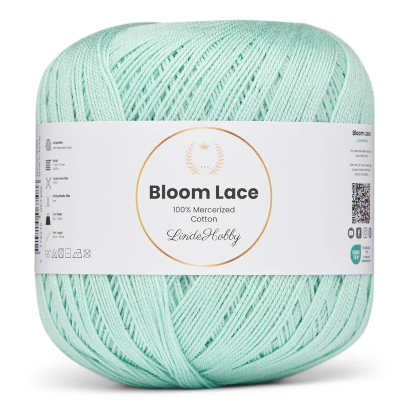 LindeHobby Bloom Lace Mercerized Cotton 37 Pastellmint