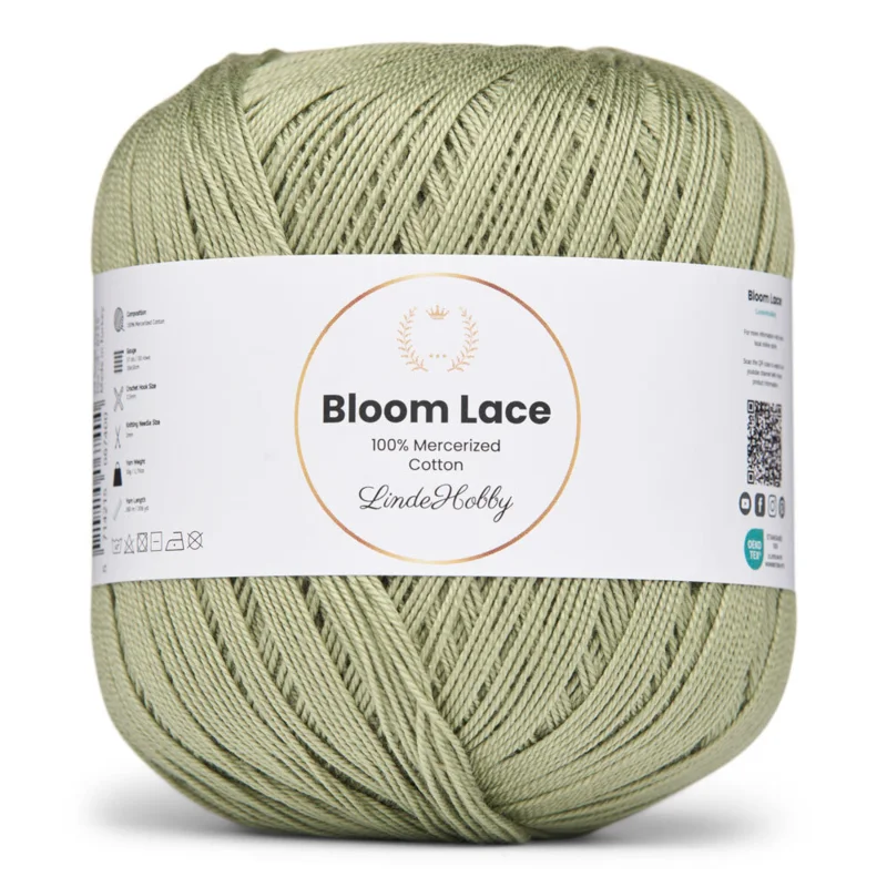 LindeHobby Bloom Lace Mercerized Cotton 29 Salbeigrün