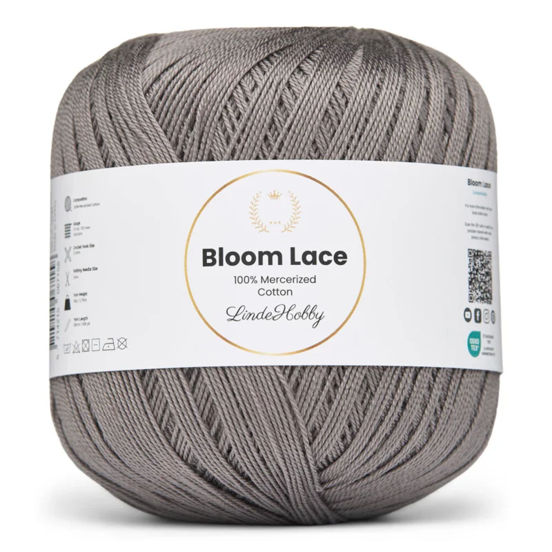 LindeHobby Bloom Lace Mercerized Cotton 04 Rauchfarben