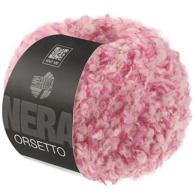 Lana Grossa Orsetto 101 Pink/Rohweiß