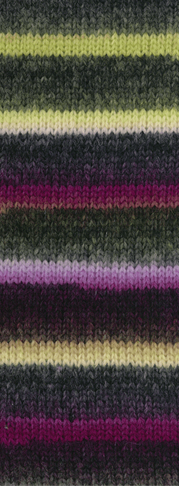 Lana Grossa Bomba 10 Orchidee/Brombeere/Graubeige/Graugrün/Dunkelgrau