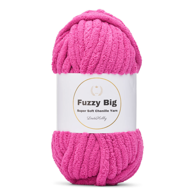 LindeHobby Fuzzy Chenille BIG 44 Hell Fuchsia