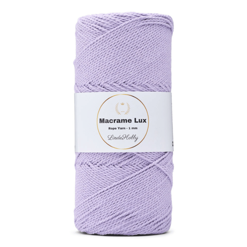 LindeHobby Macrame Lux, Makrameegarn, 1 mm 14 Lila