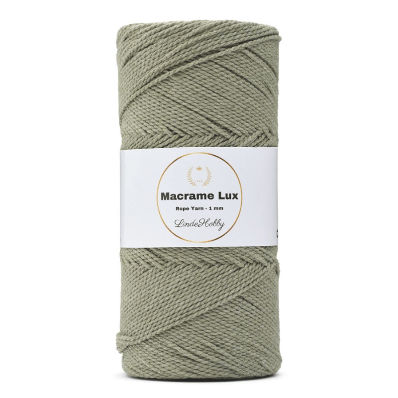 LindeHobby Macrame Lux, Makrameegarn, 1 mm 06 Khaki