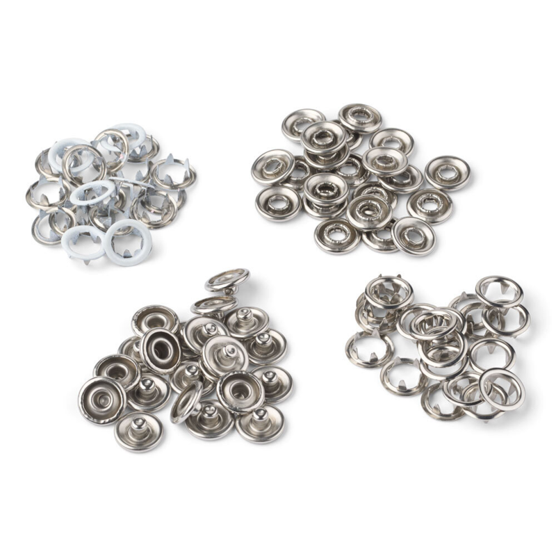 LindeHobby Druckknöpfe, 20 Stück, 9.5 mm White