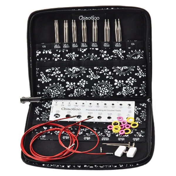 ChiaoGoo Austauschbares Rundnadelset Twist Red Lace, Small, 10 cm