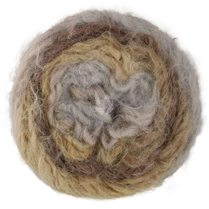 Lana Grossa Basta Mista 108 Beige/Hellgrau/Grège/Taupe/Grau/Dunkelbraun