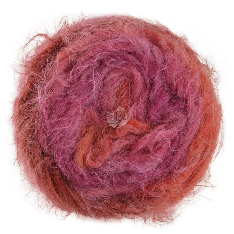 Lana Grossa Basta Mista 107 Rotviolett/Fuchsia/Altrosa/Weinrot/Burgund
