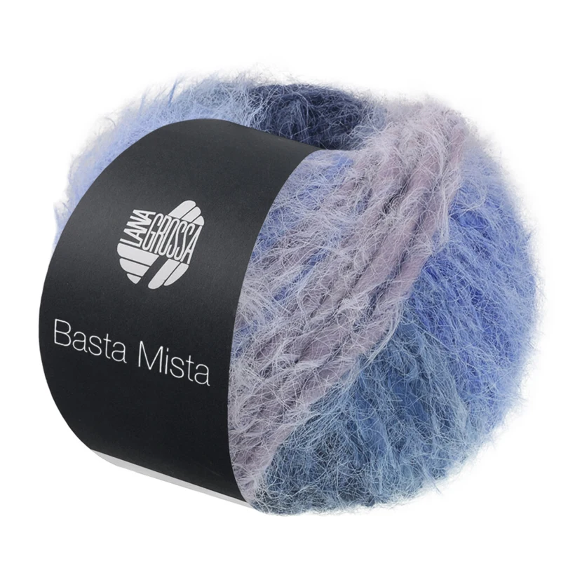 Lana Grossa Basta Mista 122 Nachtblau/Royalblau/Jeansblau/Grau/Hellgrau
