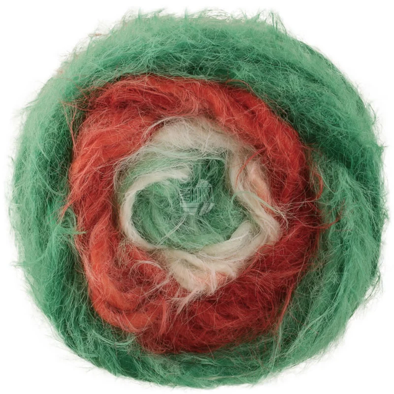Lana Grossa Basta Mista 799 Grün/Weiß/Rot