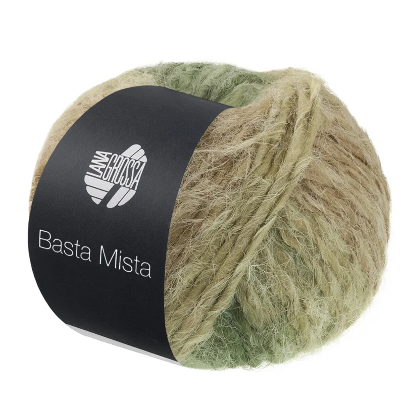 Lana Grossa Basta Mista 120 Jade/Graugrün/Resedagrün/Camel/Taupe
