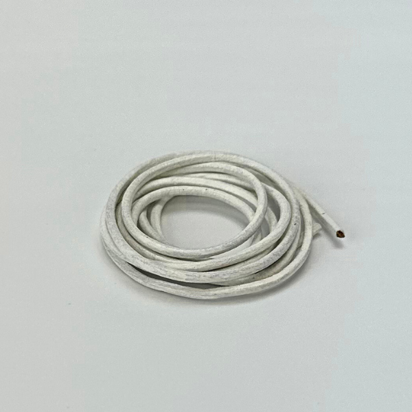 HobbyArts Lederband, 1 m, Weiß 1.50 mm