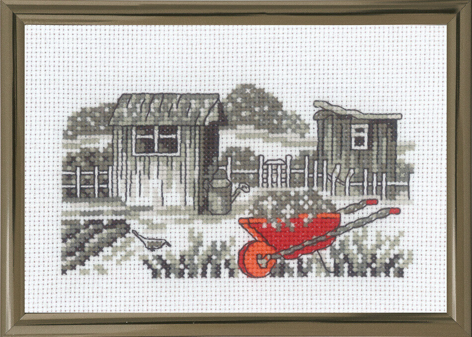 Stickpackung Schubkarre R5794 15 x 10 cm