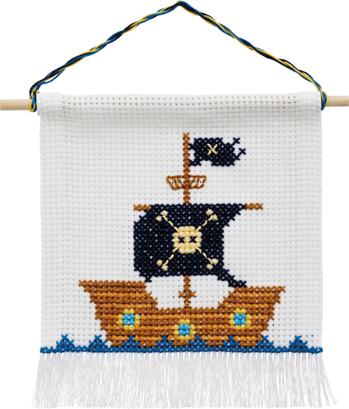 Stickerei-Kit Piratenschiff m/5119/18 16 x 18 cm