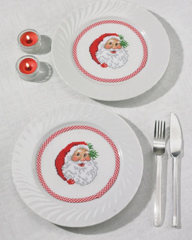 Stickpackung Weihnachtsmann Flakon Ø16 cm