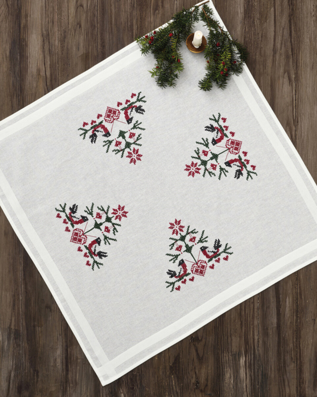 Stickset Vögel mit Herzen XXX 80 x 80 cm