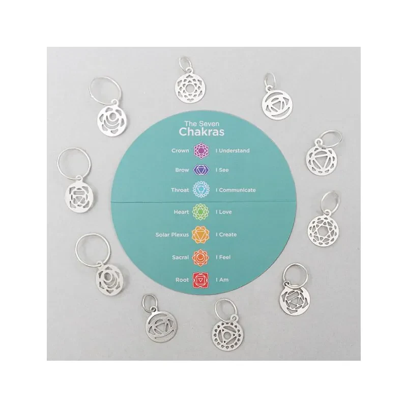 KnitPro Chakra Maschenmarkierer, Silber