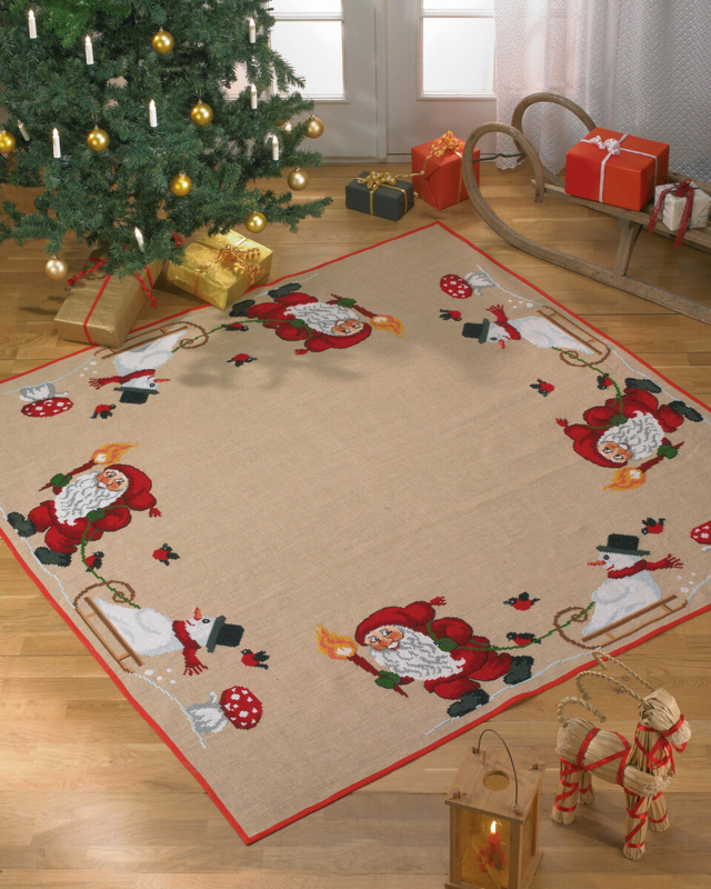 Stickpackung Weihnachtsmann/Schneemann 175 x 175 cm