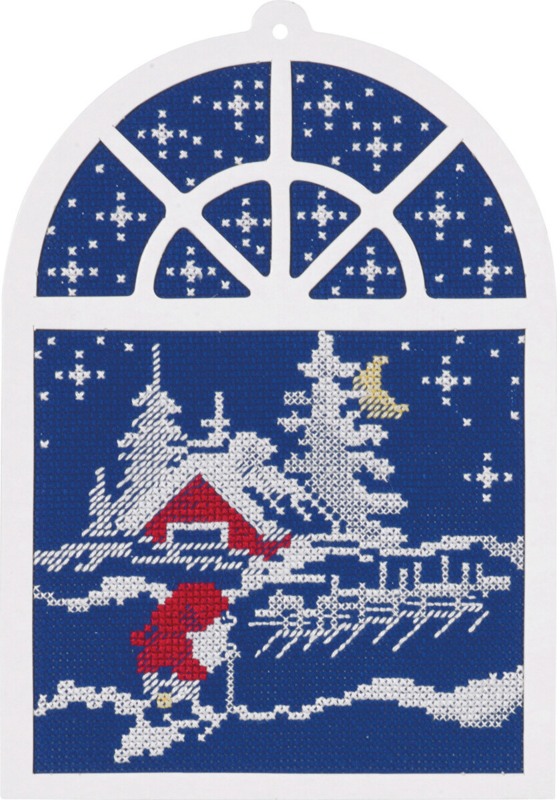 Stickset Fensterbild Weihnachten 15x20 cm