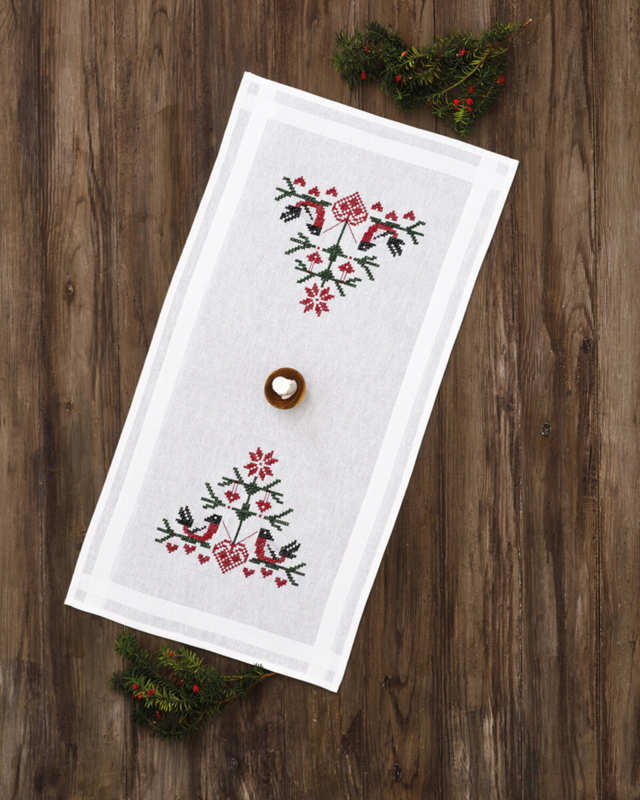 Stickset Vögel mit Herzen XXX 40 x 80 cm