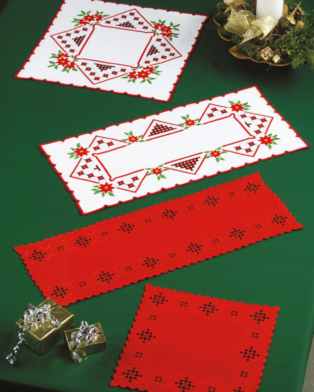 Stickset Hardanger, rot