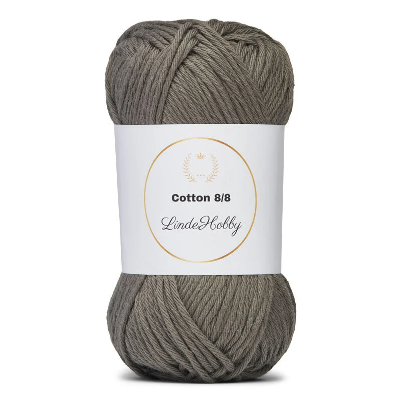 LindeHobby Cotton 8/8 – Natural Harmony, 10 Knäuel 069 Grigio Medio