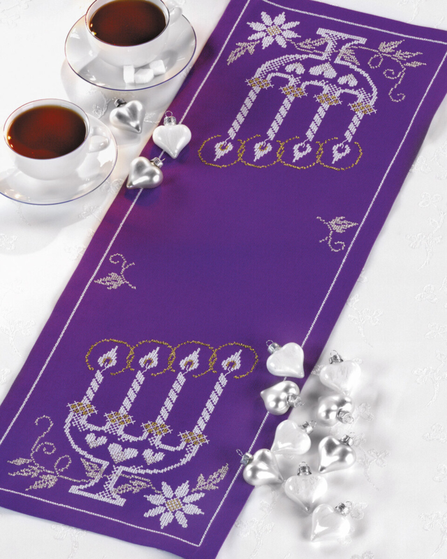 Stickset Kerzenständer 26 x 72 cm