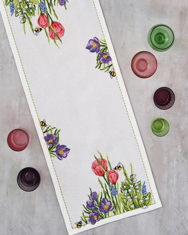 Stickerei-Kit Springtime 34 x 86 cm