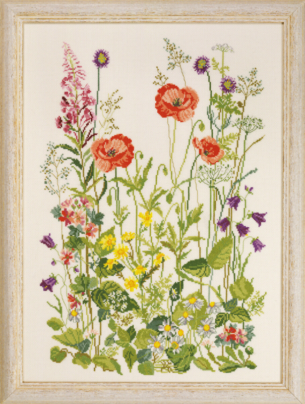Stickset Mohnblumen 33 x 45 cm R5409