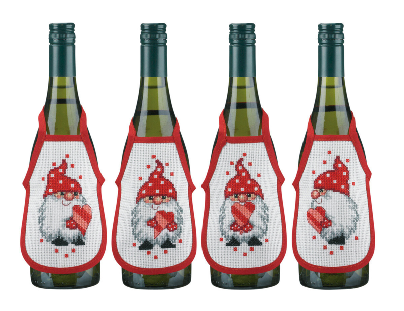 Stickpackung Wichtel und Herzen 10 x 15 cm