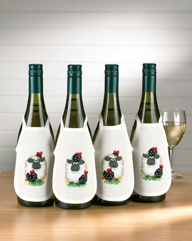 Stickset Schürze Schaf 4 x 10 x 15 cm