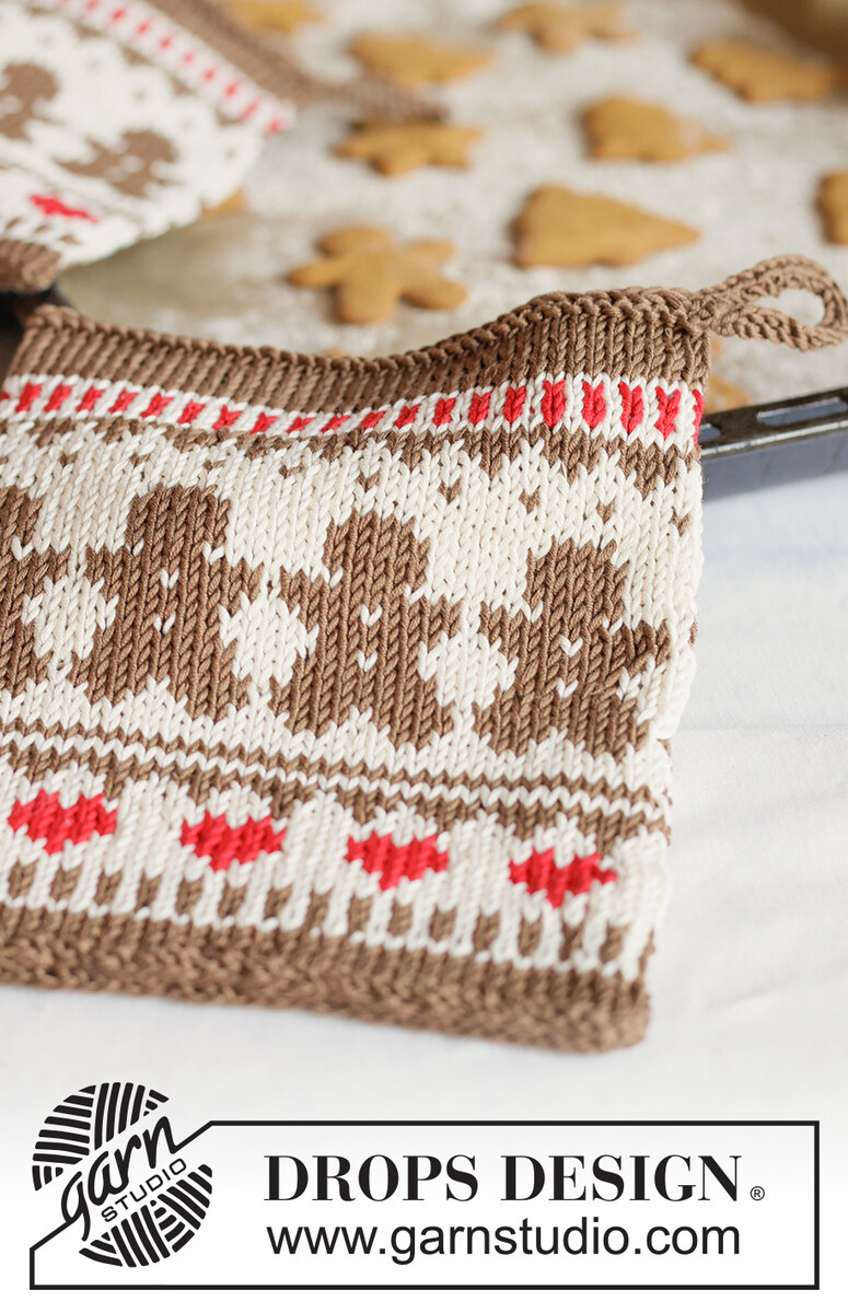 0-1665 Gingerbread Love Potholders