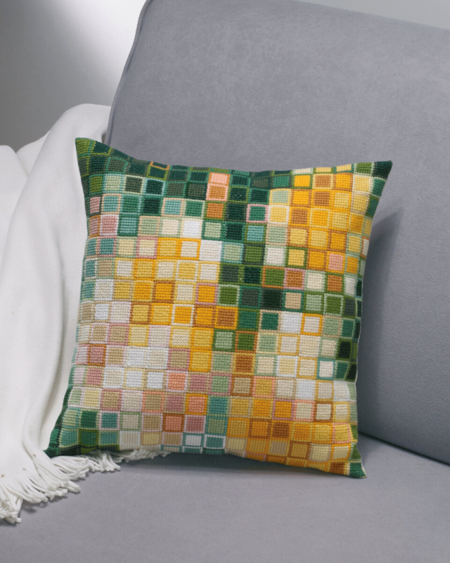 Stickerei-Kit Pixel Rosen 38 x 38 cm