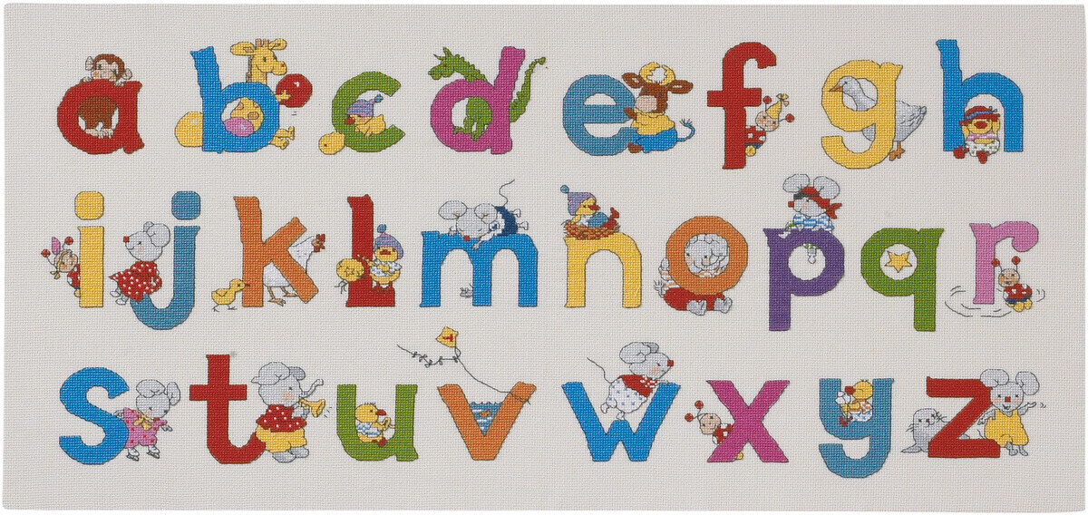Stickset Happy Friends ABC R5391 30 x 65 cm